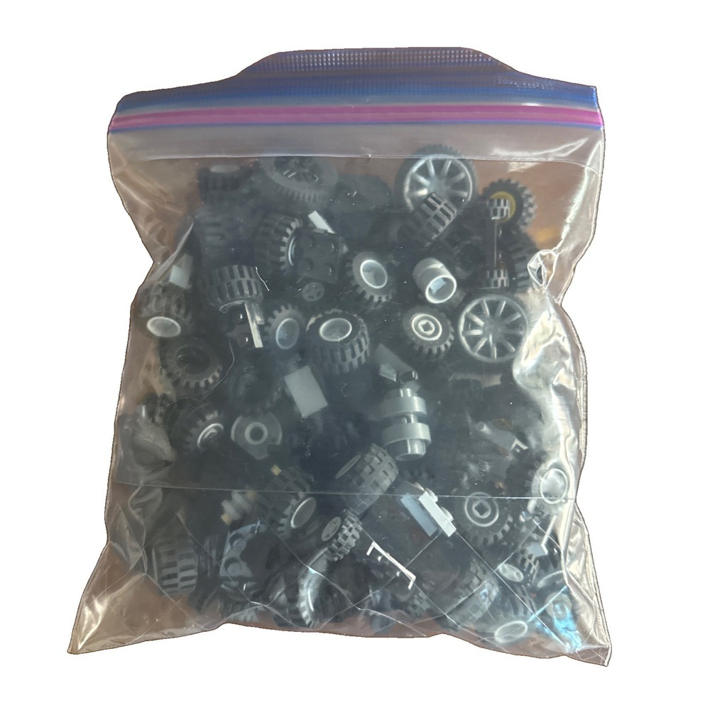 Lot Lego pieces Tires Wheels Axels Car Pieces + More Technic Multicolor